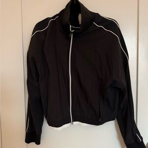 Athleta Black Jacket with White Trim